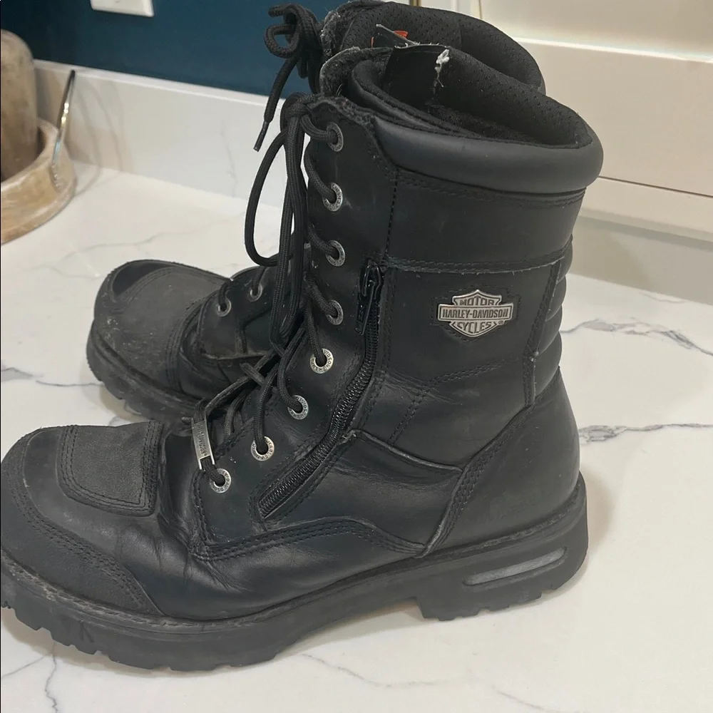 🎉Host Pick🎉 Harley Davidson black leather motorcycle boots